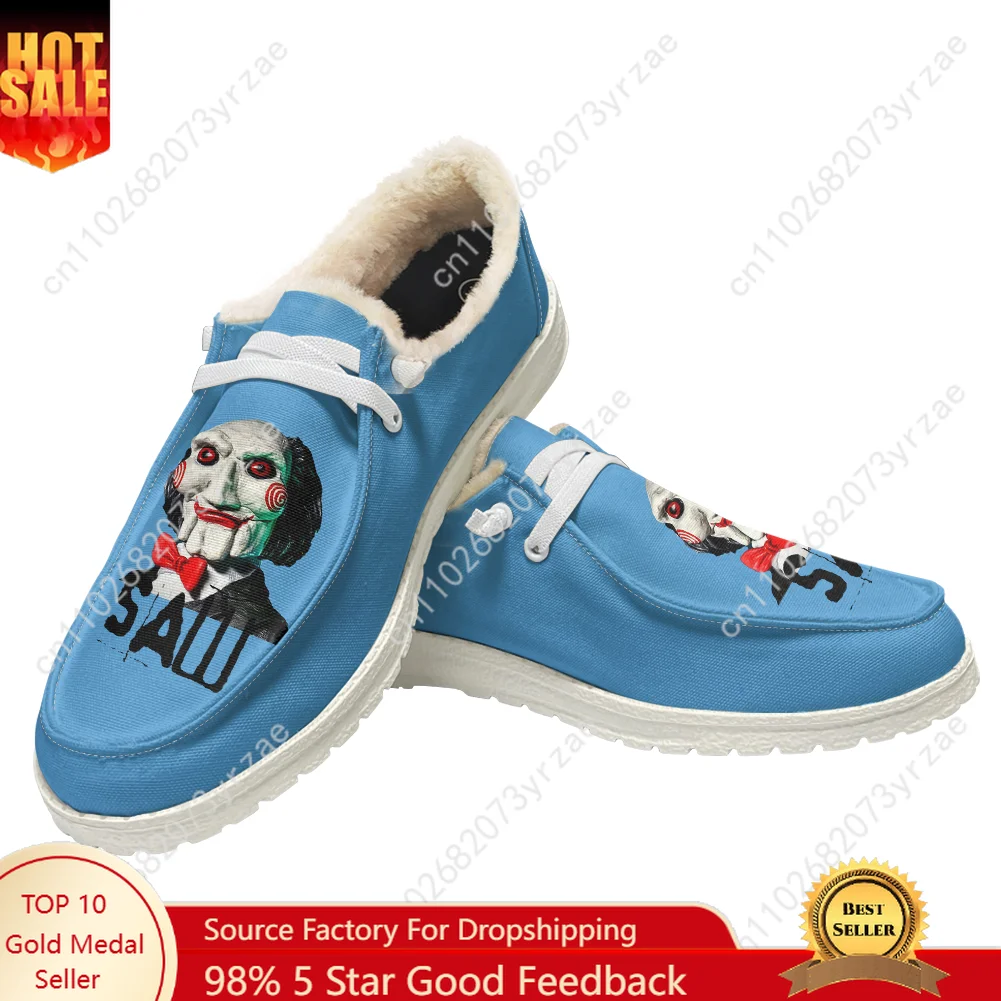 Saw Plush Flat Shoes Mens Womens Teenager Warm Casual Shoe Indoor Outdoor Personalized Fashion Patterns Shoes Customize Footwear
Saw Plush Flat Shoes Mens Womens Teenager Warm Casual Shoe Indoor Outdoor Personalized Fashion Patterns Shoes Customize Footwear
