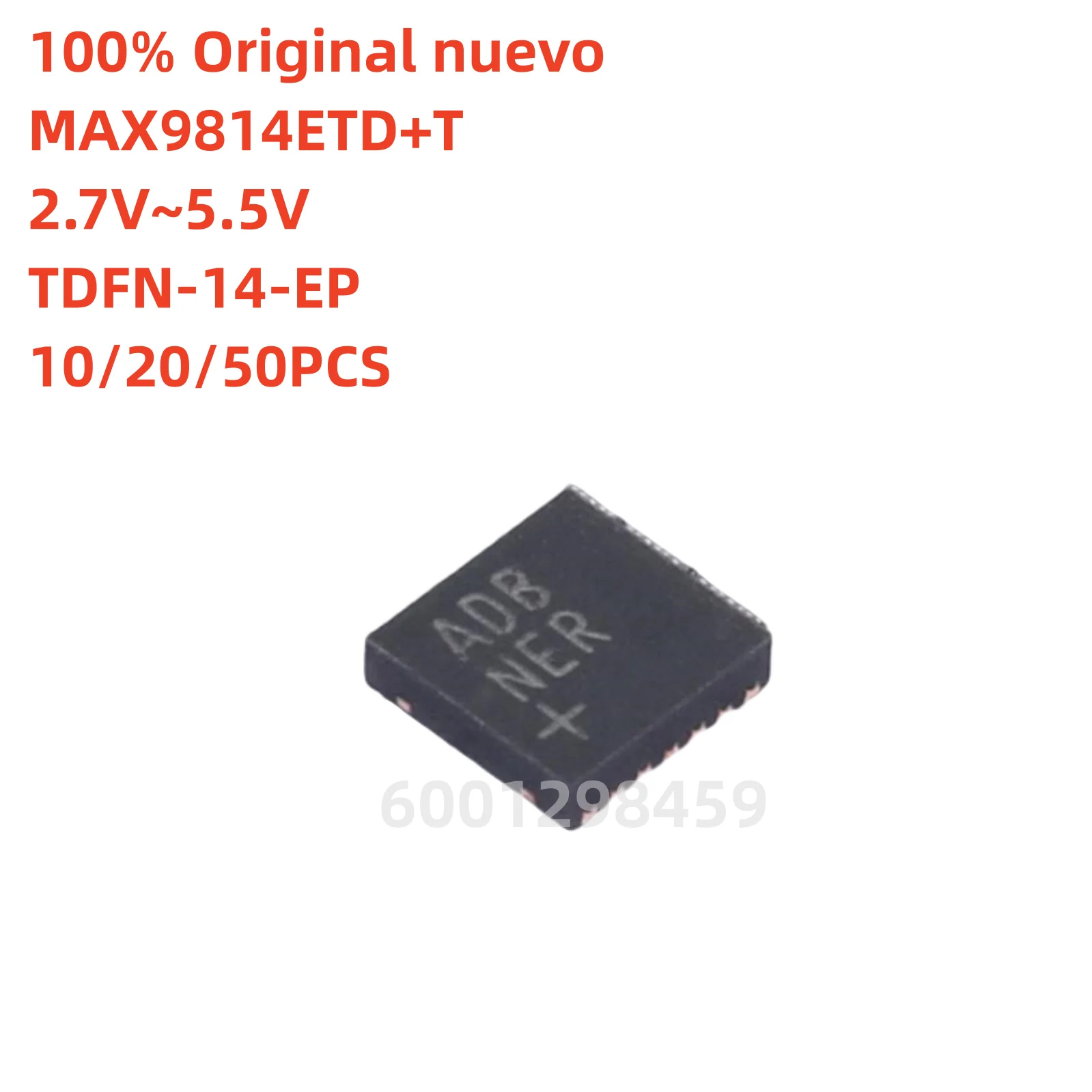 100% original nuevo 10pcs - 50pcs MAX9814ETD+T MAX9814ETD ABD TDFN-14 audio power amplifier IC chip
100% original nuevo 10pcs - 50pcs MAX9814ETD+T MAX9814ETD ABD TDFN-14 audio power amplifier IC chip