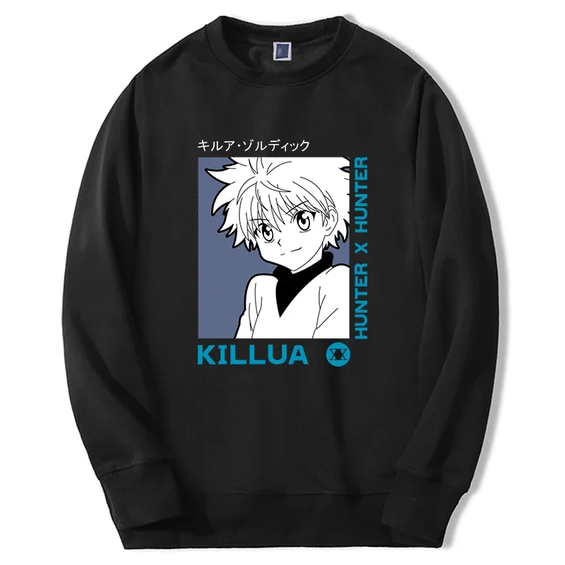 Свитшот Hunter X Hunter для мужчин и женщин, популярная толстовка с рисунком аниме Killua Zoldyck в стиле Харадзюку, модная свободная худи, уличная одежда
Свитшот Hunter X Hunter для мужчин и женщин, популярная толстовка с рисунком аниме Killua Zoldyck в стиле Харадзюку, модная свободная худи, уличная одежда