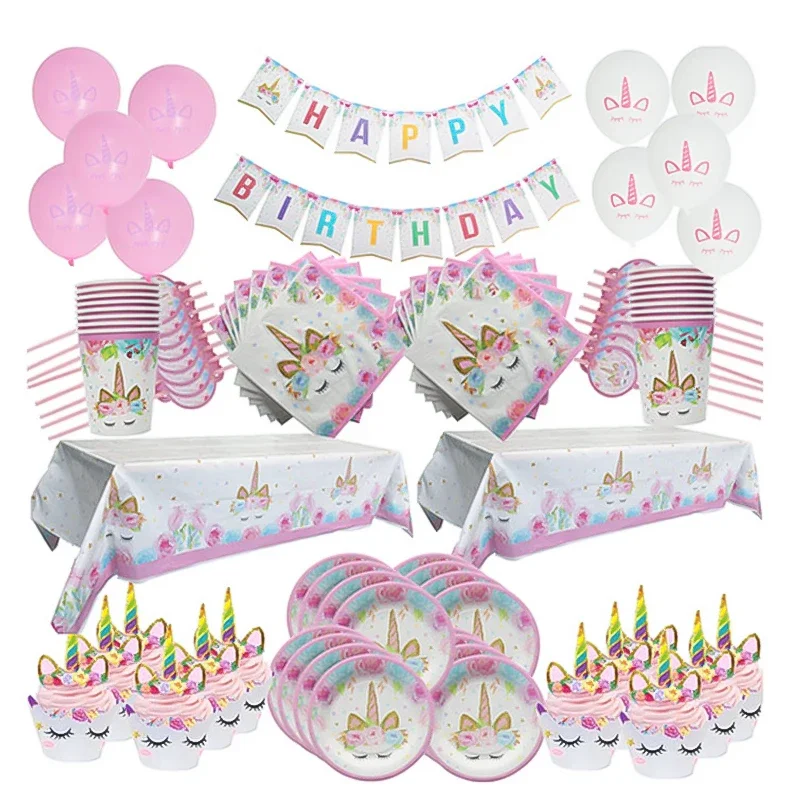 WEIGAO Unicorn Decoration Birthday Party Decor Unicorn Disposable Tableware set Baby Shower Girl Birthday Party Supplies Grogu
WEIGAO Unicorn Decoration Birthday Party Decor Unicorn Disposable Tableware set Baby Shower Girl Birthday Party Supplies Grogu