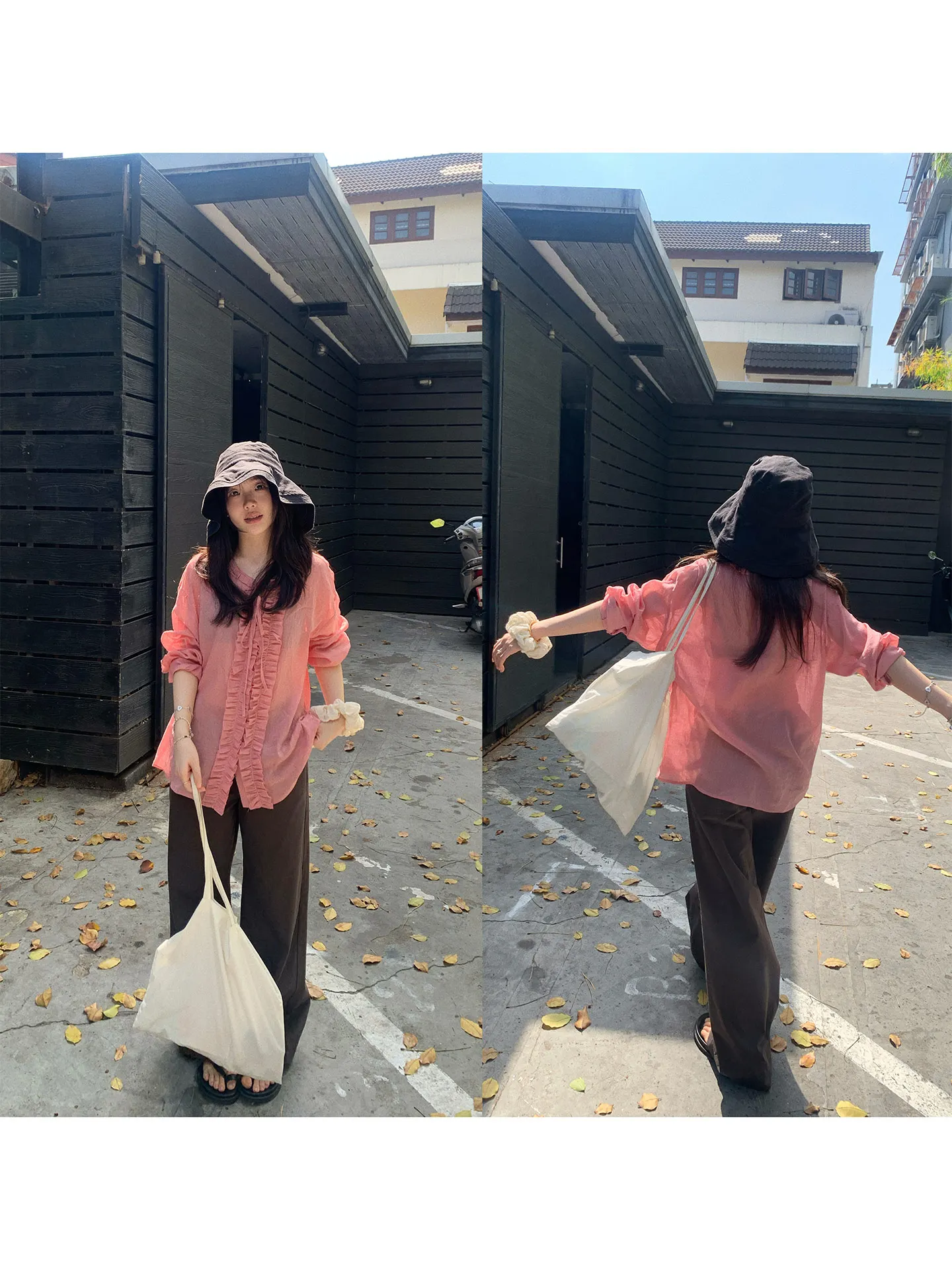 Korean Style Sun Protection Long Sleeve Women's Shirt Permeable Lace Flax Material Spring Summer Breathable Regular Fit
Korean Style Sun Protection Long Sleeve Women's Shirt Permeable Lace Flax Material Spring Summer Breathable Regular Fit