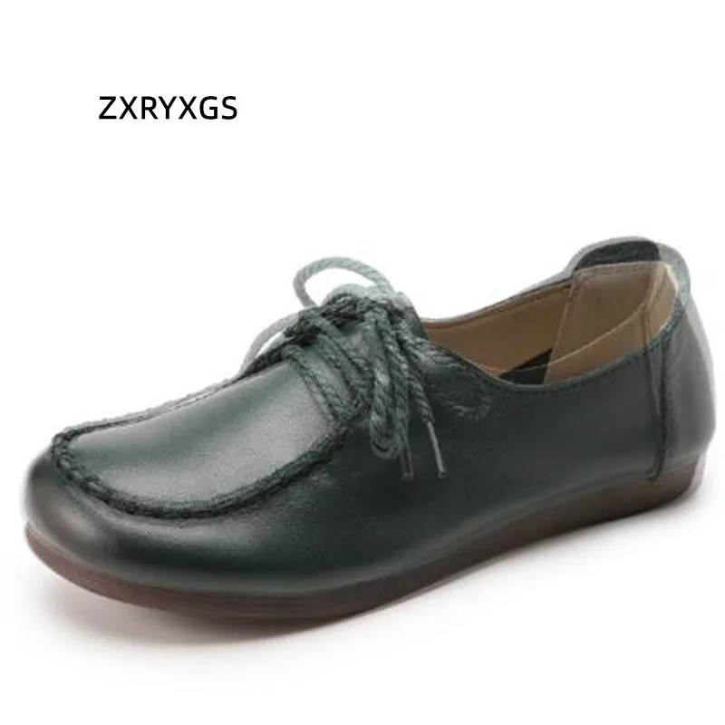Обувь ZXRYXGS из натуральной кожи со шнуровкой, женская повседневная модель 2024, новинка, комфортная мягкая подошва, женская обувь на плоской подошве
Обувь ZXRYXGS из натуральной кожи со шнуровкой, женская повседневная модель 2024, новинка, комфортная мягкая подошва, женская обувь на плоской подошве