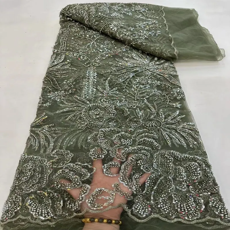 Luxurious African Groom Sequins Lace Fabric High Quality Heavy Beads Embroidery French Tulle Lace TS2179
Luxurious African Groom Sequins Lace Fabric High Quality Heavy Beads Embroidery French Tulle Lace TS2179