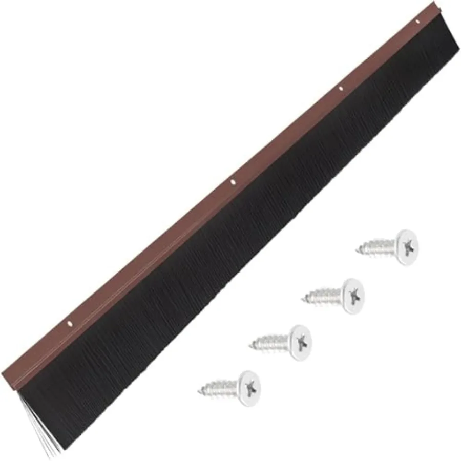 4 Packs Garage Door Brush Seal 39" x 2.5" Extra Thick Brown Door Sweep for Large Gaps up to 2 1/2", Heavy Duty Weather Strippin
4 Packs Garage Door Brush Seal 39" x 2.5" Extra Thick Brown Door Sweep for Large Gaps up to 2 1/2", Heavy Duty Weather Strippin
