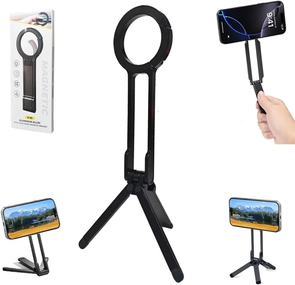 Складной портативный держатель для телефона, сильный магнит, быстрое крепление, подставка из алюминиевого сплава для iPhone 17, 16, 15, 14, 13, 12, штатив для телефона Samsung
Складной портативный держатель для телефона, сильный магнит, быстрое крепление, подставка из алюминиевого сплава для iPhone 17, 16, 15, 14, 13, 12, штатив для телефона Samsung