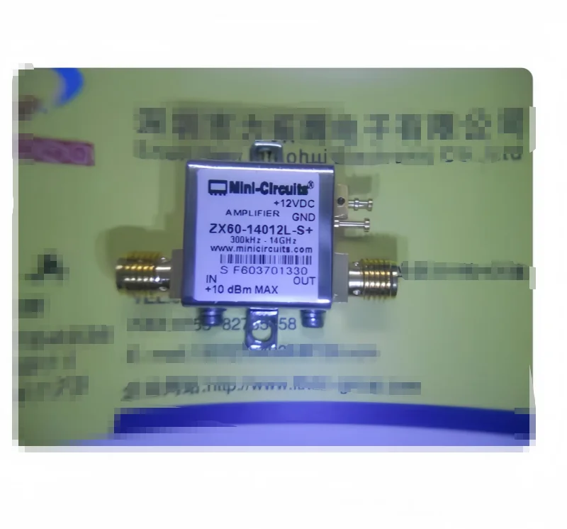 ZX60-14012L-S+ Frequency 300kHz~14GHz Gain 12dB Noise coefficient 5.5dB Operating voltage 12V
ZX60-14012L-S+ Frequency 300kHz~14GHz Gain 12dB Noise coefficient 5.5dB Operating voltage 12V