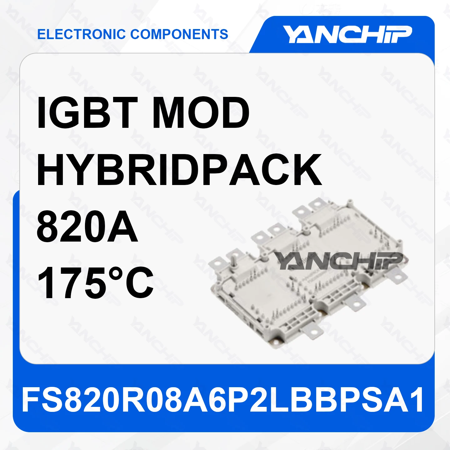 IGBT Module FS820R08A6P2LBBPSA1 Trench Field Stop Three-Phase Inverter 820A Base Mount 175°C
IGBT Module FS820R08A6P2LBBPSA1 Trench Field Stop Three-Phase Inverter 820A Base Mount 175°C