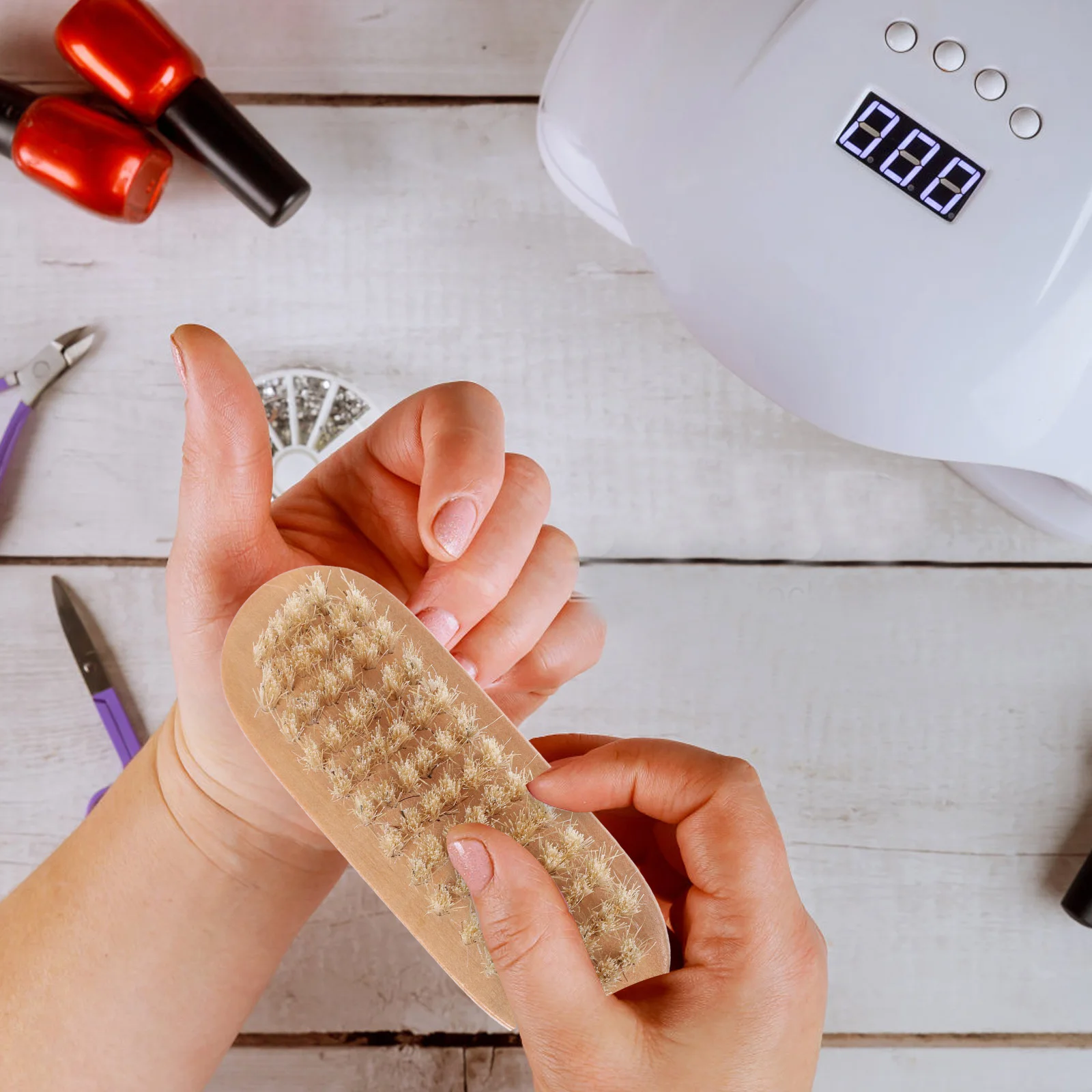 1pc Pig Bristle Nail Brush Wood Color For Dead Skin Removal On Hands Feet Durable Manicure Tool Home Fingernail Scrubbing
1pc Pig Bristle Nail Brush Wood Color For Dead Skin Removal On Hands Feet Durable Manicure Tool Home Fingernail Scrubbing