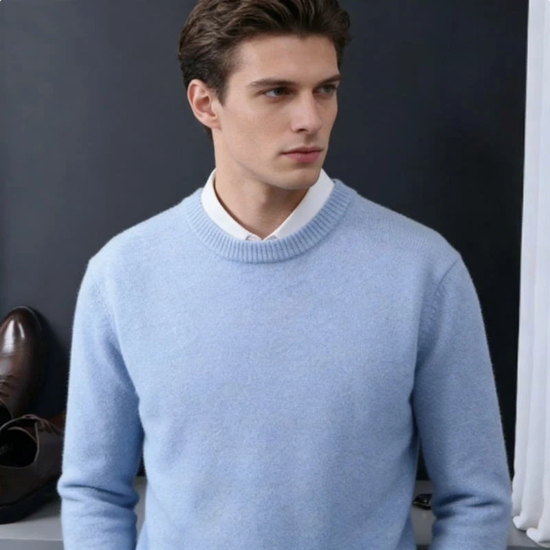 Men's Sweater for Autumn and Winter - Round-neck Soft and Warm Pullover - Men's Loose Knit Shirt - Korean-style Men's Winter Top
Men's Sweater for Autumn and Winter - Round-neck Soft and Warm Pullover - Men's Loose Knit Shirt - Korean-style Men's Winter Top
