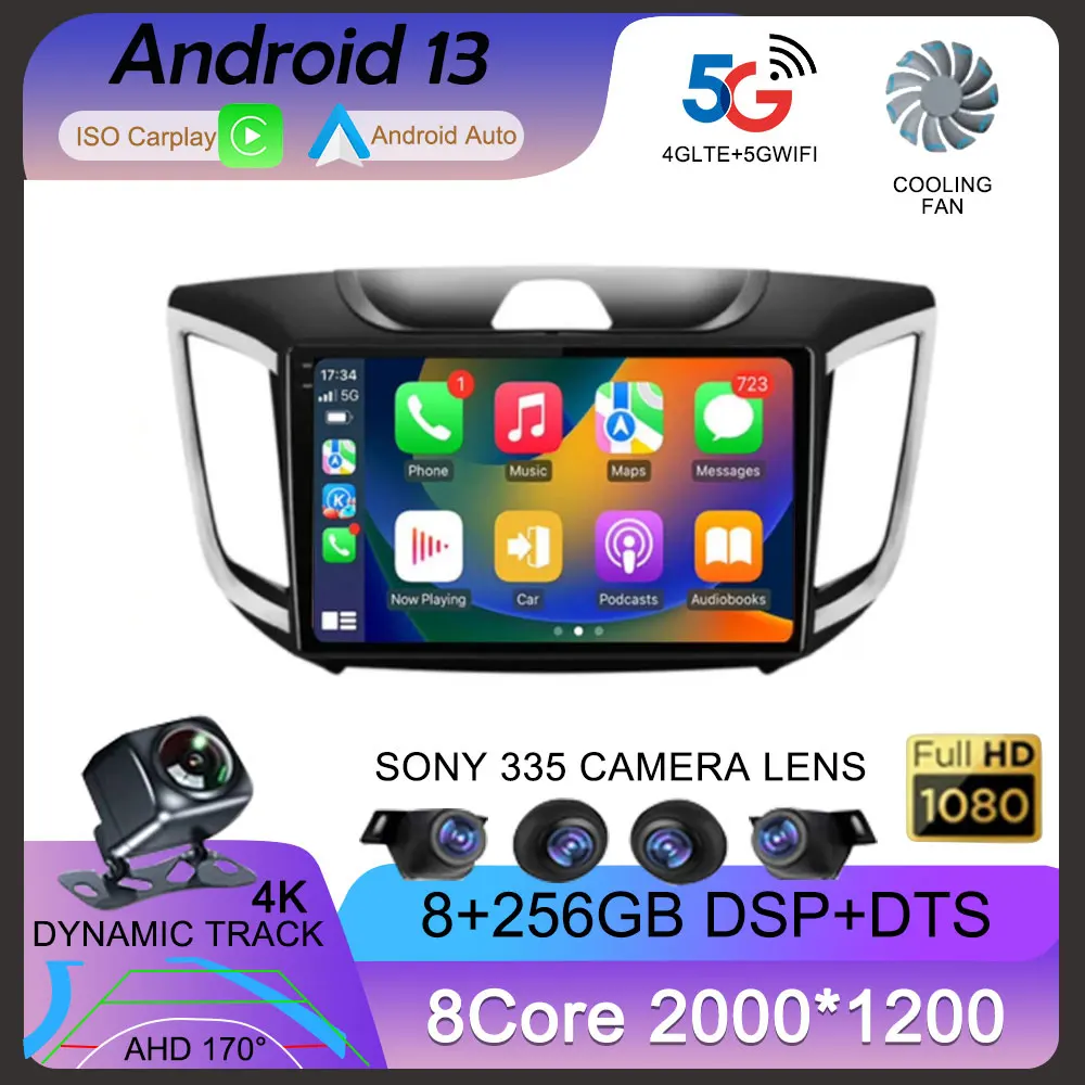 Android 13 Car Radio WIFI+4G BT for Hyundai Creta IX25 2015-2019 Multimedia Player 2 Din Carplay Stereo Navigation GPS Head Unit
Android 13 Car Radio WIFI+4G BT for Hyundai Creta IX25 2015-2019 Multimedia Player 2 Din Carplay Stereo Navigation GPS Head Unit