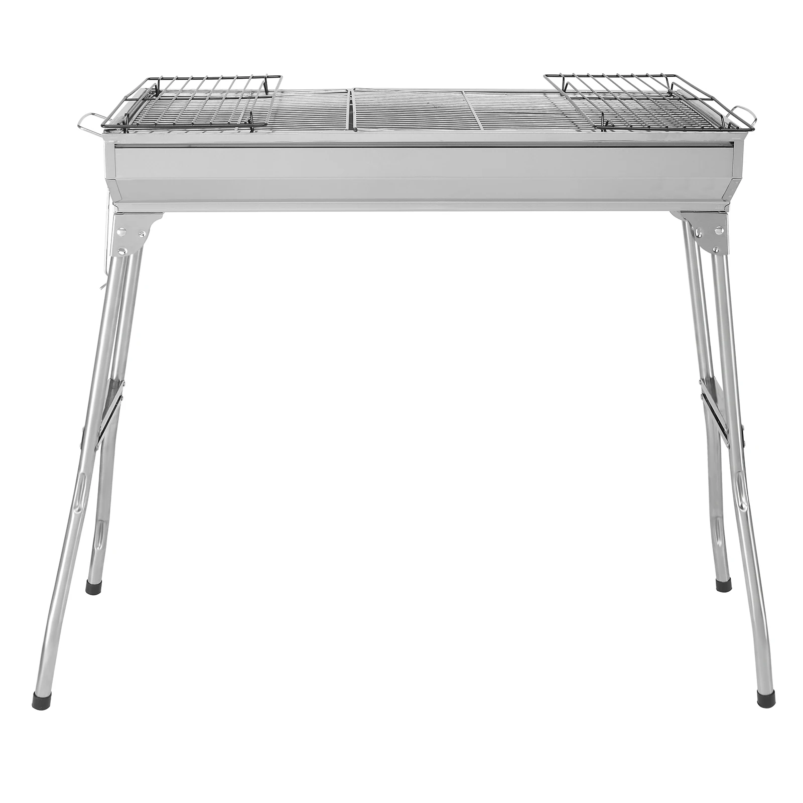 Portable Stainless Steel BBQ Grill with 2 Checkered Iron Grids Charcoal Mesh for Home Outdoor Camping Cooking Silver
Portable Stainless Steel BBQ Grill with 2 Checkered Iron Grids Charcoal Mesh for Home Outdoor Camping Cooking Silver