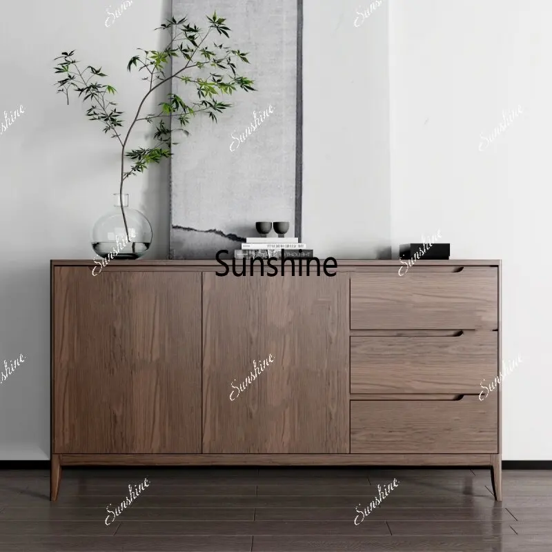 Nordic fashion log color dining side cabinet wabi-sabi simple, modern living room
Nordic fashion log color dining side cabinet wabi-sabi simple, modern living room