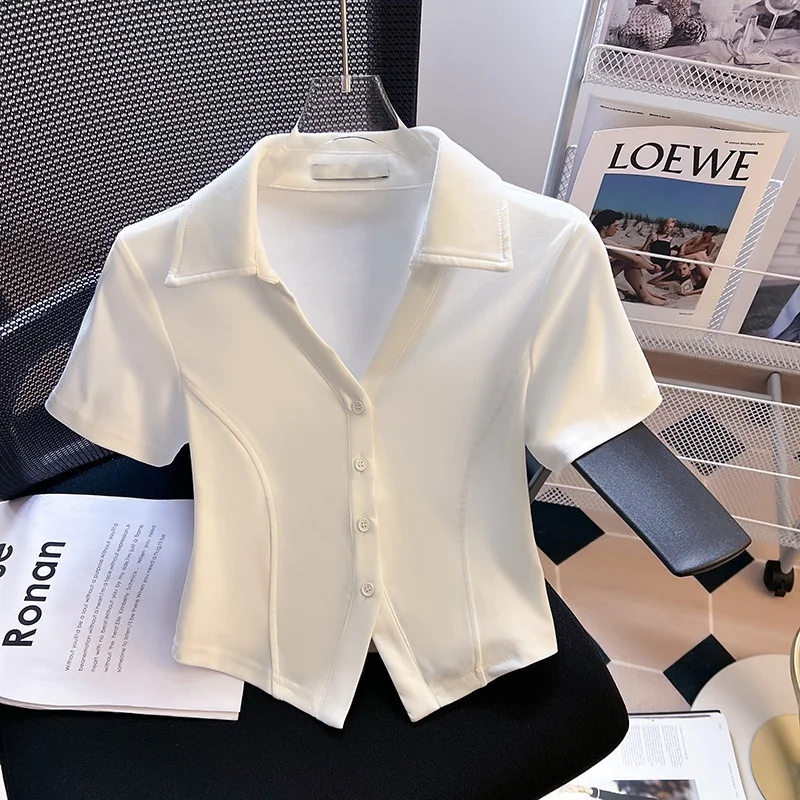 Slim Fit Neck Short Sleeve Shirt for Women Summer New Style Fashion Design Handpicked Store Short Top Comfortable Casual...
Slim Fit Neck Short Sleeve Shirt for Women Summer New Style Fashion Design Handpicked Store Short Top Comfortable Casual...
