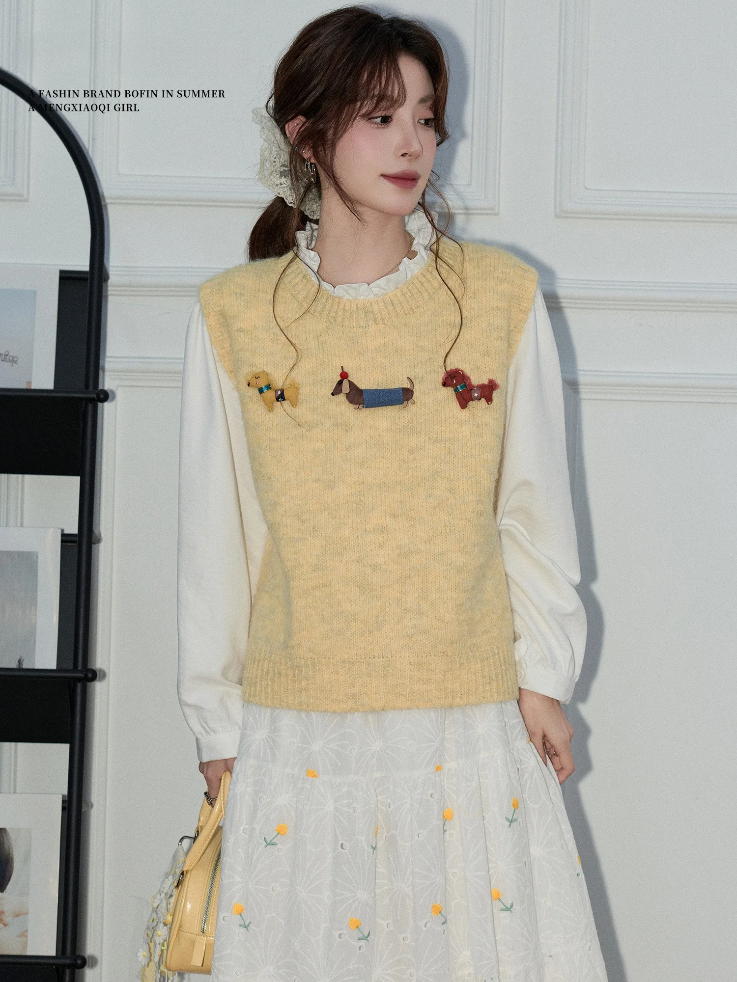 Meng Xiaoqi Knitted Long Sve irt Women's Early Spring New Sle Sweet Two-Piece Set Casual Loose Fit Age-Defng irt
Meng Xiaoqi Knitted Long Sve irt Women's Early Spring New Sle Sweet Two-Piece Set Casual Loose Fit Age-Defng irt