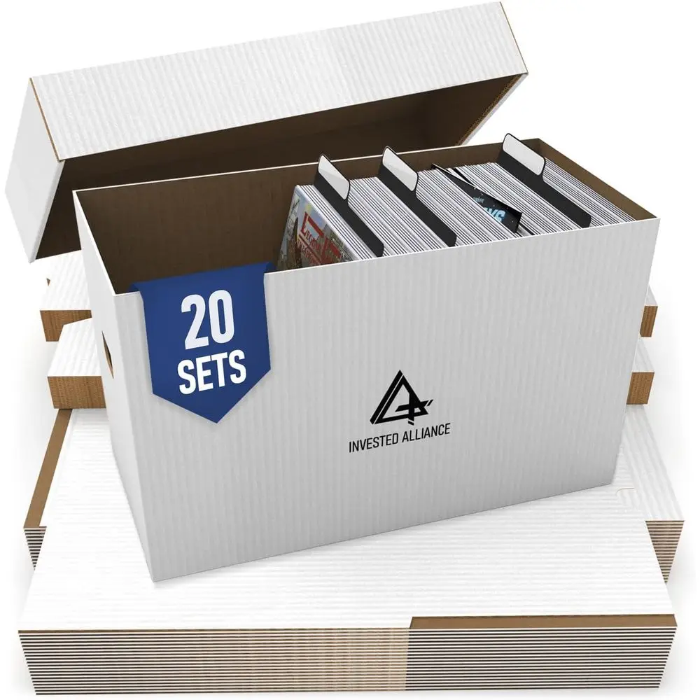 Sturdy Cardboard Comic Book Organizer with Lid - Heavy Duty & Stackable for 150-175 Collectibles
Sturdy Cardboard Comic Book Organizer with Lid - Heavy Duty & Stackable for 150-175 Collectibles