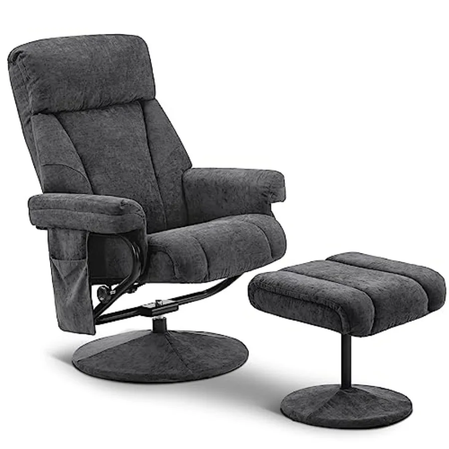 Вращающееся кресло-реклайнер с оттоманкой и вибромассажем, идеально для автодомов, небольших помещений, гостиных, спален 4539 4828 Textile Dar
Вращающееся кресло-реклайнер с оттоманкой и вибромассажем, идеально для автодомов, небольших помещений, гостиных, спален 4539 4828 Textile Dar