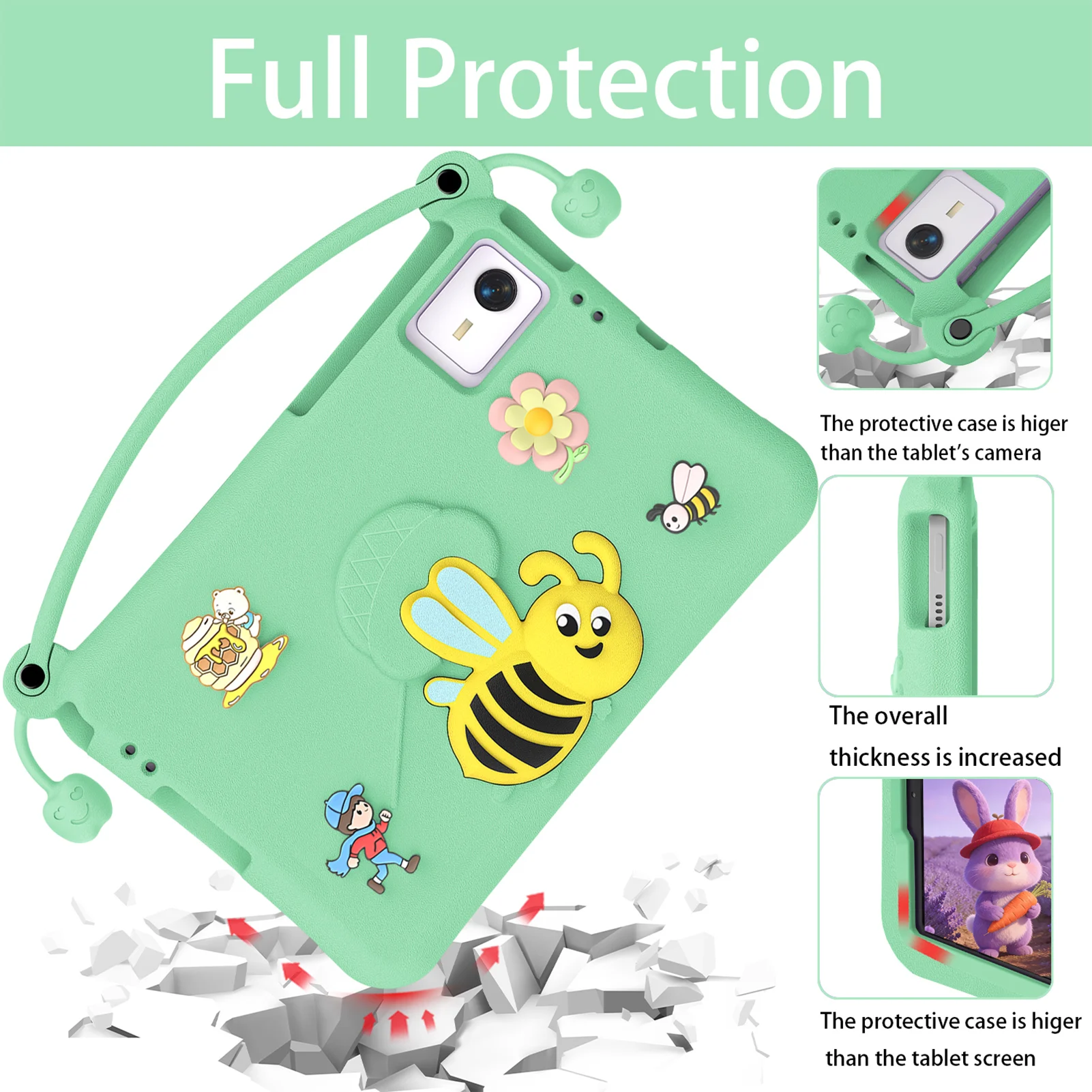Protective Cover Shockproof Tablet Case Kids-Friendly with Stand and Handle Durable Washable EVA Foam Fits for 11-inch Tablets
Protective Cover Shockproof Tablet Case Kids-Friendly with Stand and Handle Durable Washable EVA Foam Fits for 11-inch Tablets