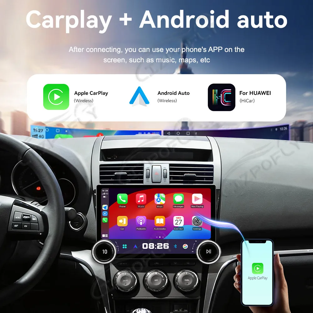 Автомагнитола Lizpofly Upgrade 11.5 дюймов для Mazda 6 2004–2015 с беспроводными Carplay и Android Auto, сенсорным экраном и GPS-навигацией
Автомагнитола Lizpofly Upgrade 11.5 дюймов для Mazda 6 2004–2015 с беспроводными Carplay и Android Auto, сенсорным экраном и GPS-навигацией