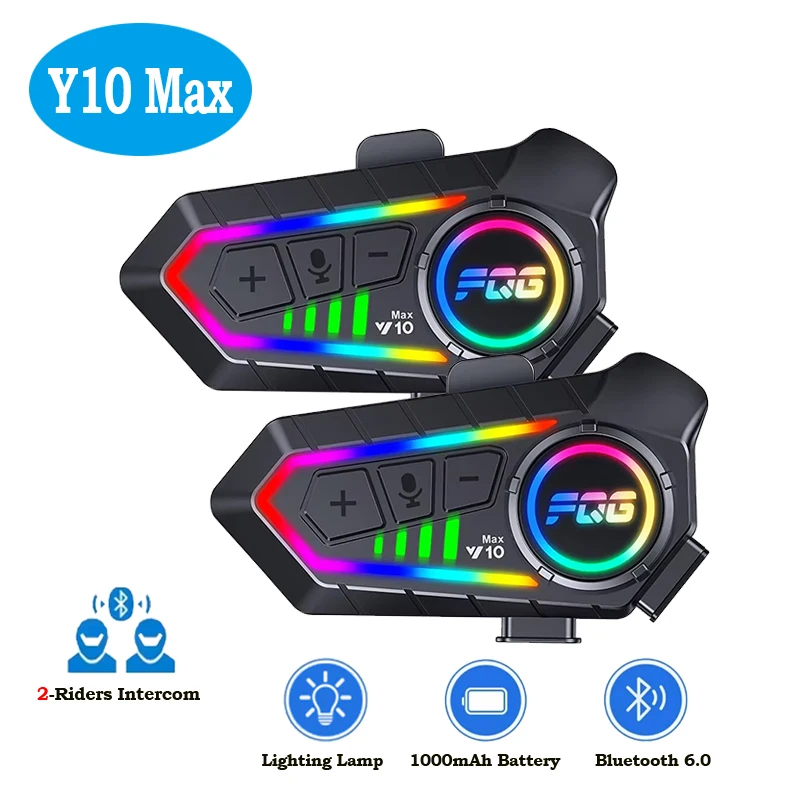Y10 Max Motorcycle Helmet Headset Bluetooth 6.0 CVC+DSP Noise Waterproof 2-Riders Intercom Lighting Lamp 1000mAh Music Player
Y10 Max Motorcycle Helmet Headset Bluetooth 6.0 CVC+DSP Noise Waterproof 2-Riders Intercom Lighting Lamp 1000mAh Music Player
