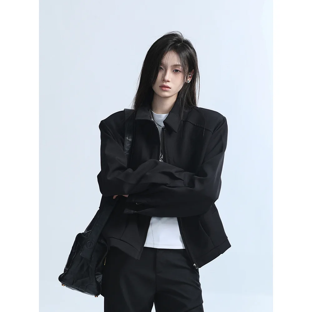 Unique Design Loose Short Jacket for Women Retro Edgy Style Spring Autumn New Zip Up Outerwear Top
Unique Design Loose Short Jacket for Women Retro Edgy Style Spring Autumn New Zip Up Outerwear Top