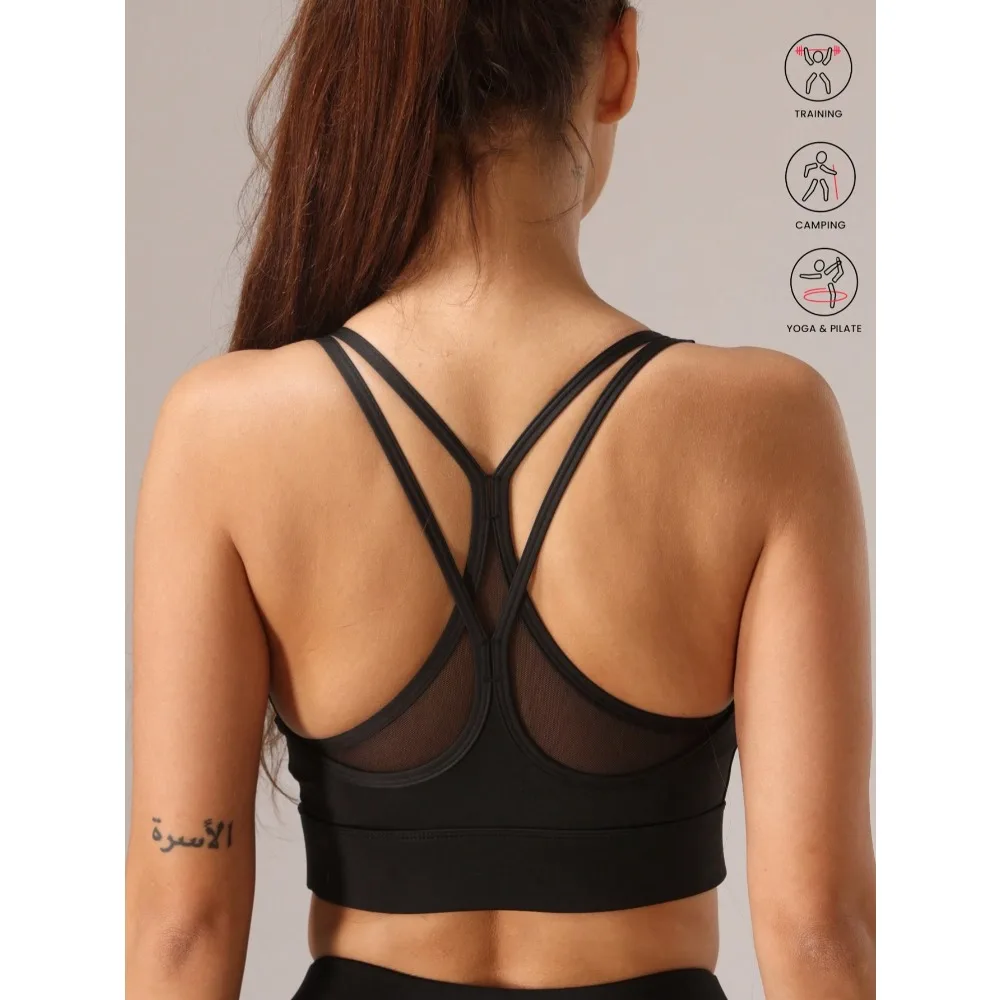 1pc Women's Elastic Sports Yoga Bra, Suitable For Fitness And Outdoor
1pc Women's Elastic Sports Yoga Bra, Suitable For Fitness And Outdoor