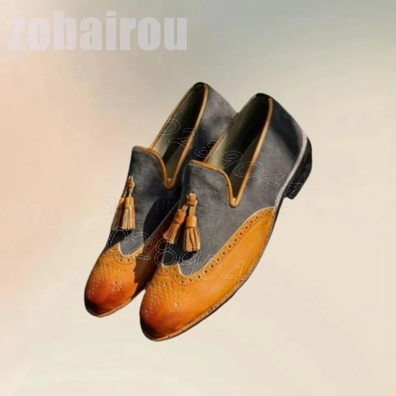 Mixed Color Carving Design Patchwork Tassels Loafers Fashion Slip On Men Shoes Luxurious Handmade Party Banquet Men Casual Shoes
Mixed Color Carving Design Patchwork Tassels Loafers Fashion Slip On Men Shoes Luxurious Handmade Party Banquet Men Casual Shoes