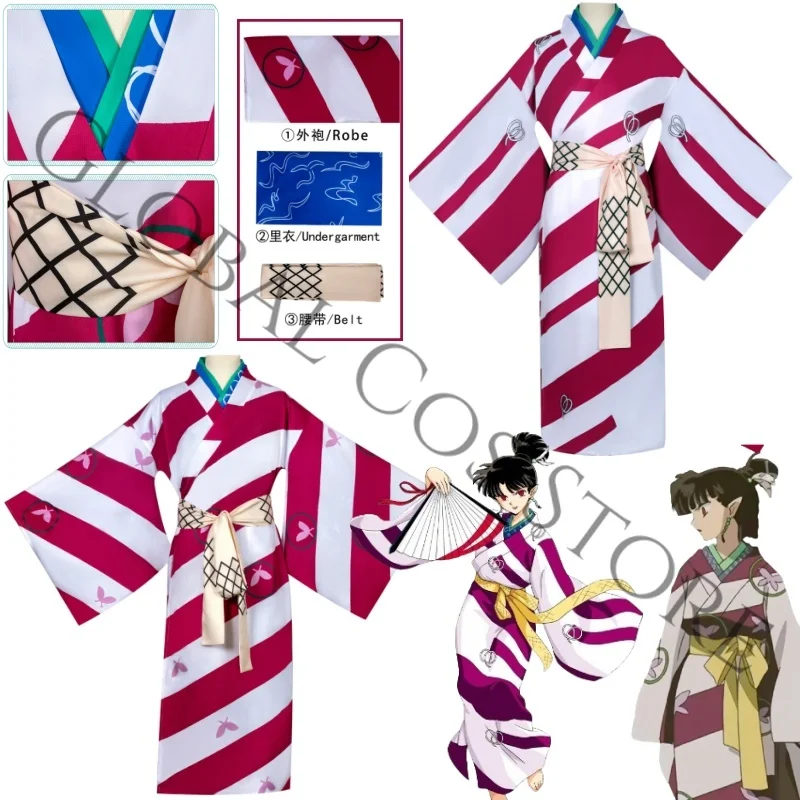 Anime Character Kagura Cosplay Costume Traditional Japanese Kimono with Butterfly & Wind Prints for Halloween Carnival Party
Anime Character Kagura Cosplay Costume Traditional Japanese Kimono with Butterfly & Wind Prints for Halloween Carnival Party