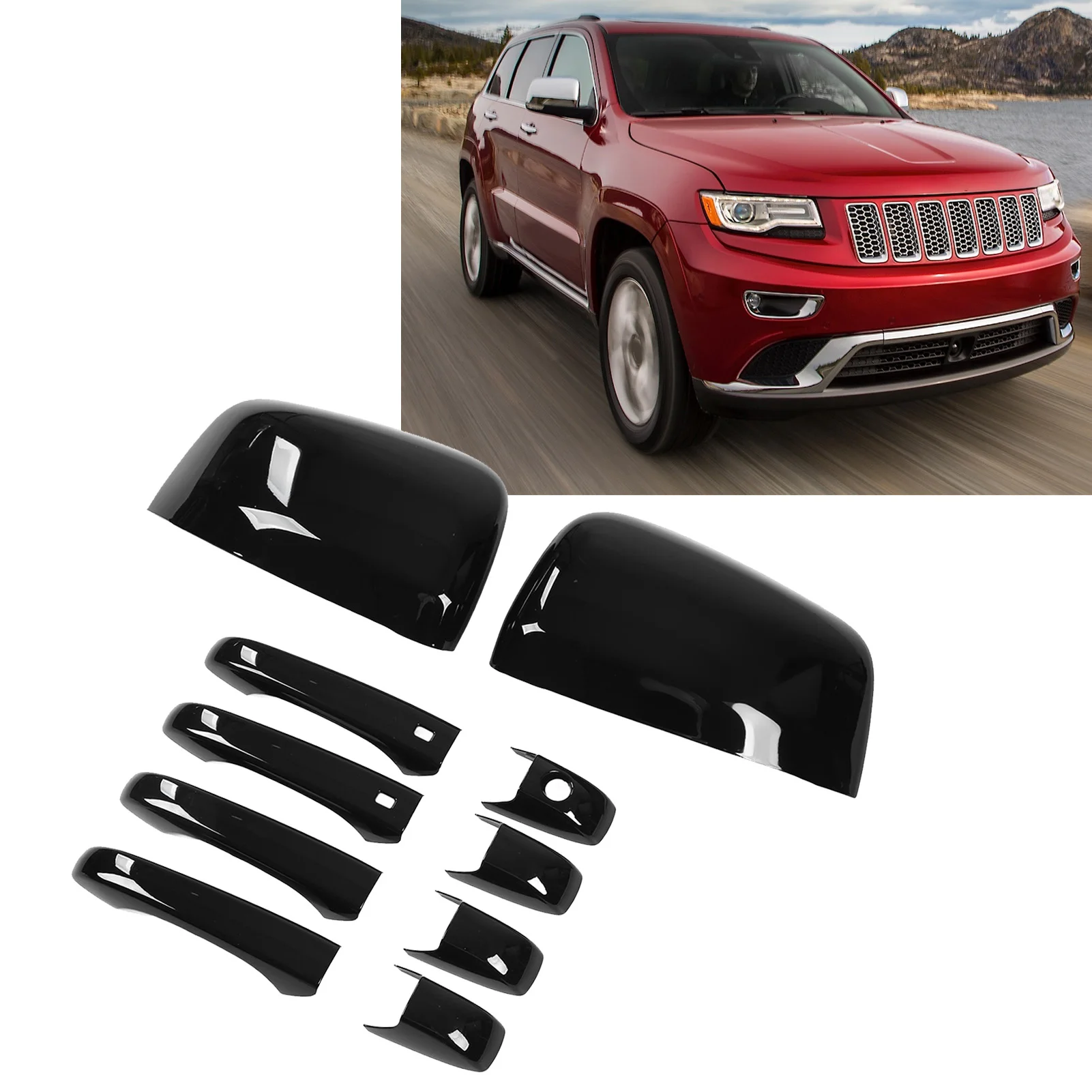 Накладка на наружную дверную ручку автомобиля, ярко-черная крышка зеркала заднего вида, замена крышки для Jeep Grand Cherokee WK2 WL 2011-2023
Накладка на наружную дверную ручку автомобиля, ярко-черная крышка зеркала заднего вида, замена крышки для Jeep Grand Cherokee WK2 WL 2011-2023