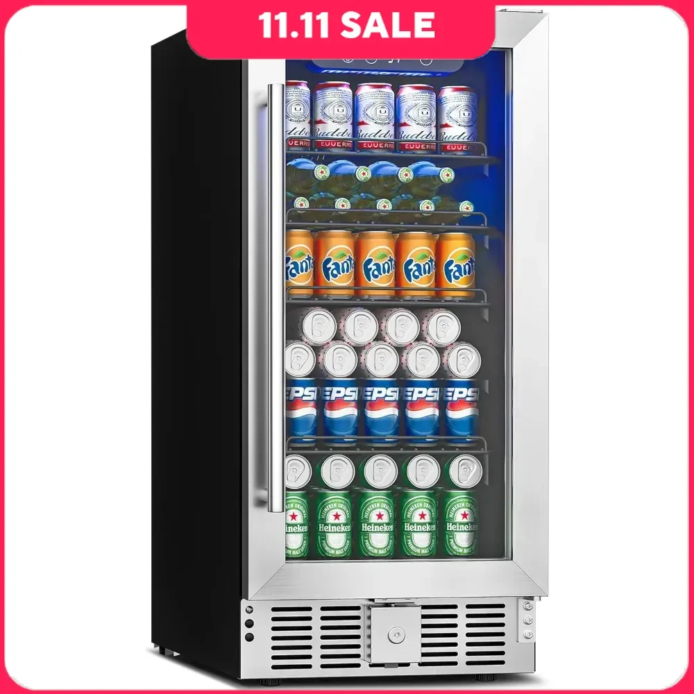 Beverage Refrigerator, 15 In 126 Cans Beverage Fridge, Freestanding Wine Cooler With Safety Lock, Refrigerator Display Case
Beverage Refrigerator, 15 In 126 Cans Beverage Fridge, Freestanding Wine Cooler With Safety Lock, Refrigerator Display Case