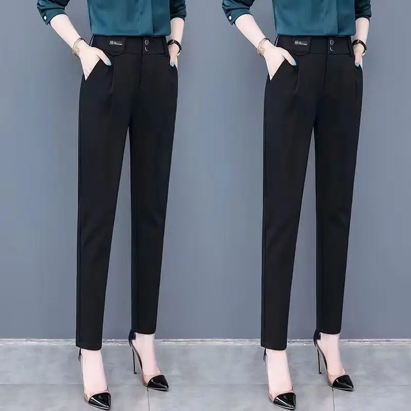 Slim Fit High Waist Harem Suit Pants for Women Professional Casual Long Pants Autumn New Arrival Elegant Office Wear
Slim Fit High Waist Harem Suit Pants for Women Professional Casual Long Pants Autumn New Arrival Elegant Office Wear