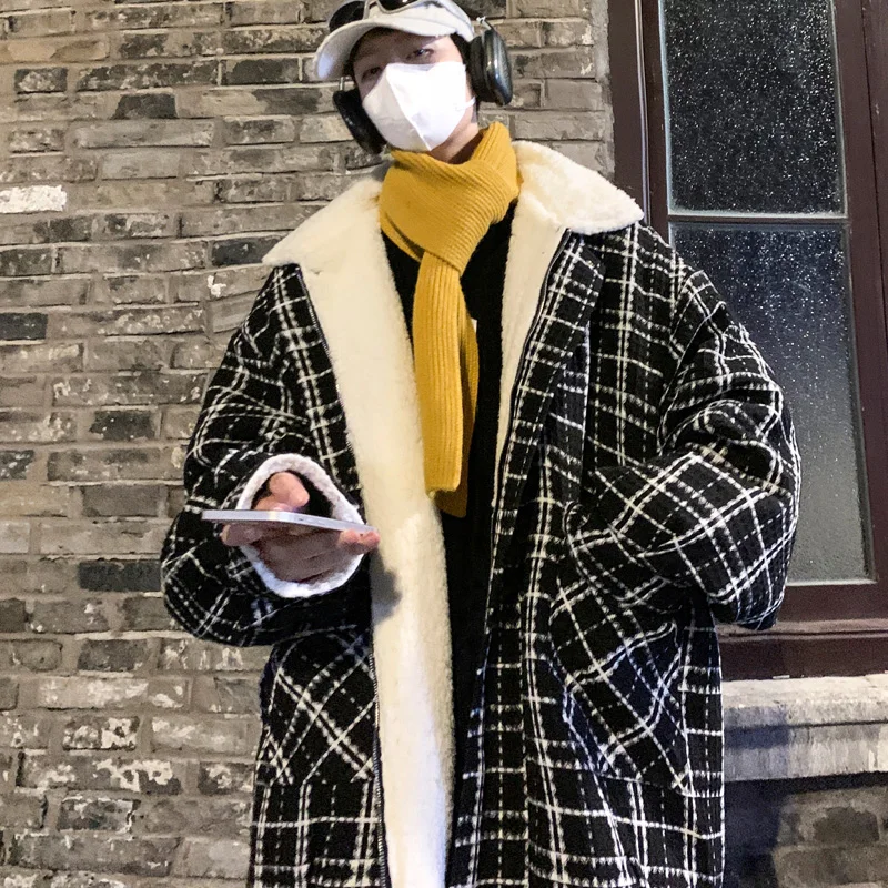 Lamb Fur Jaet Men's Winter Thiened Fce Cotton Coat Teenagers Plaid Cotton Clothes Trendy Warm Casual Loose Fit
Lamb Fur Jaet Men's Winter Thiened Fce Cotton Coat Teenagers Plaid Cotton Clothes Trendy Warm Casual Loose Fit