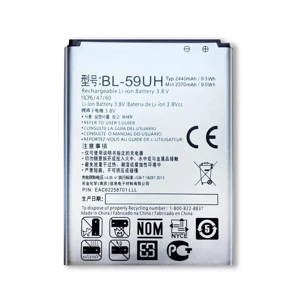Replacement Battery For Verizon for LG VS876 Lucid 3 BL-59UH 2440mAH
Replacement Battery For Verizon for LG VS876 Lucid 3 BL-59UH 2440mAH