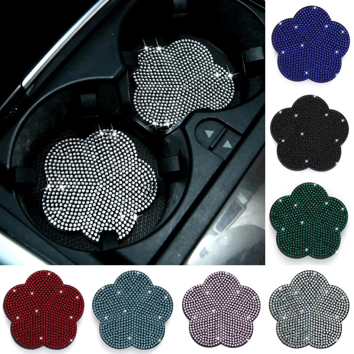Car Diamond Coaster Water Cup Slot Non-Slip Mat Silica Pad Cup Holder Mat Auto Gadget Bling Car Styling Accessories for Woman
Car Diamond Coaster Water Cup Slot Non-Slip Mat Silica Pad Cup Holder Mat Auto Gadget Bling Car Styling Accessories for Woman
