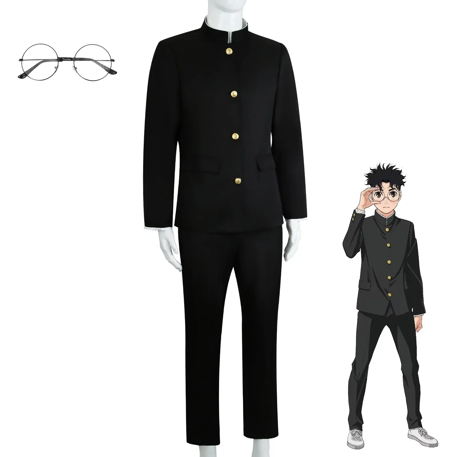 Anime Dandadan Ken Takakura Cosplay Costume Glasses Okarun School Uniform Black Jacket Gakuran Outfit Halloween Women Men Outfit
Anime Dandadan Ken Takakura Cosplay Costume Glasses Okarun School Uniform Black Jacket Gakuran Outfit Halloween Women Men Outfit