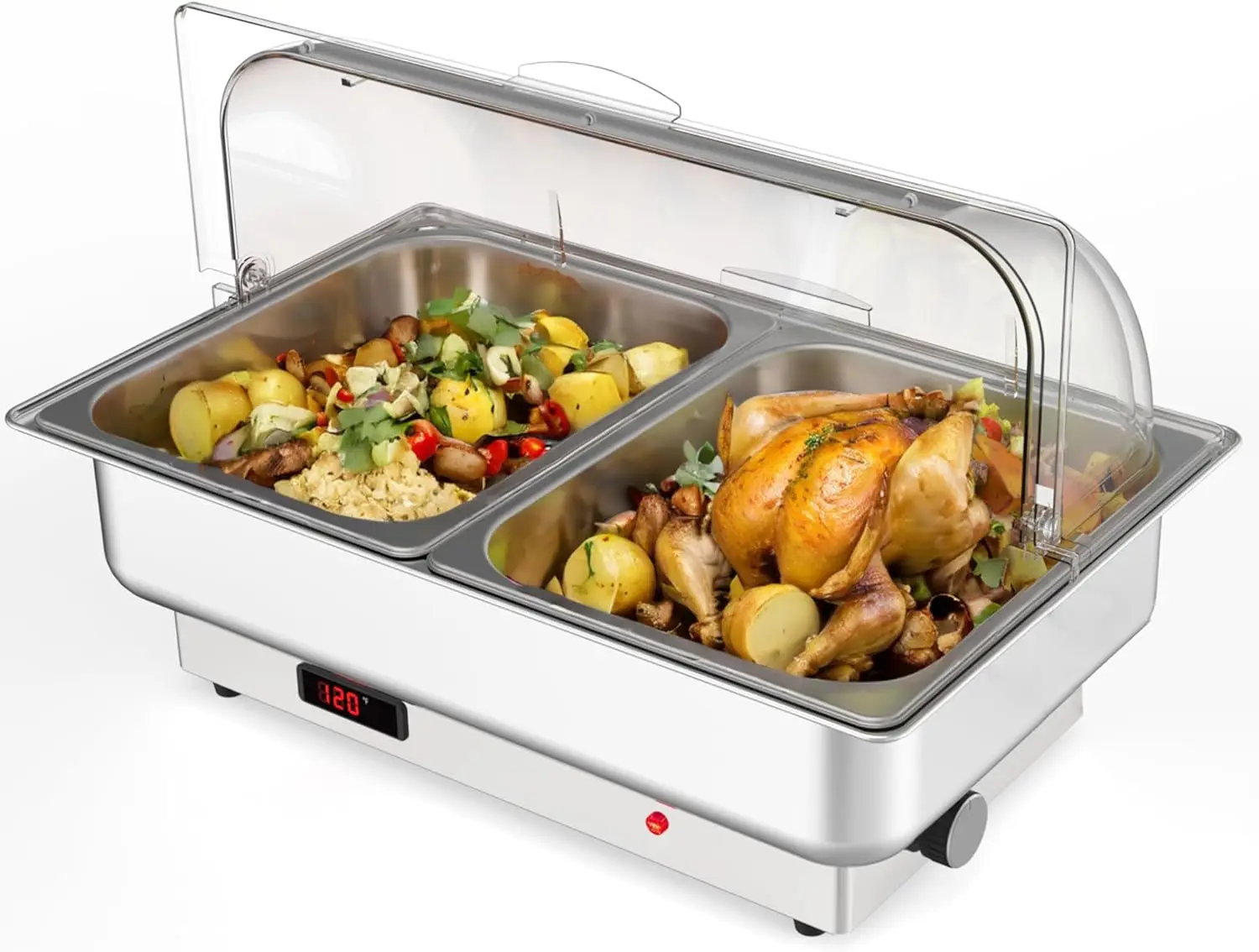 Electric Buffet Set with Temperature Control, 2 Stainless Steel Food Warmers for Weddings and Parties
Electric Buffet Set with Temperature Control, 2 Stainless Steel Food Warmers for Weddings and Parties