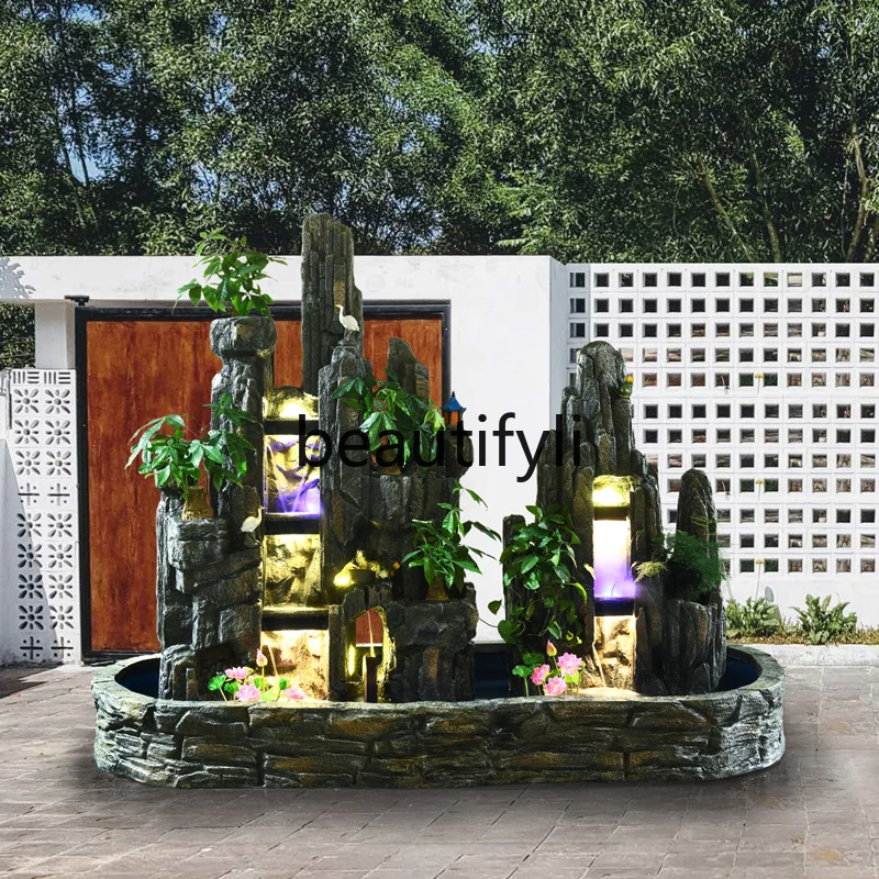 Big rockery fountain, courtyard garden fish pond waterfall landscaping, living room ornament
Big rockery fountain, courtyard garden fish pond waterfall landscaping, living room ornament