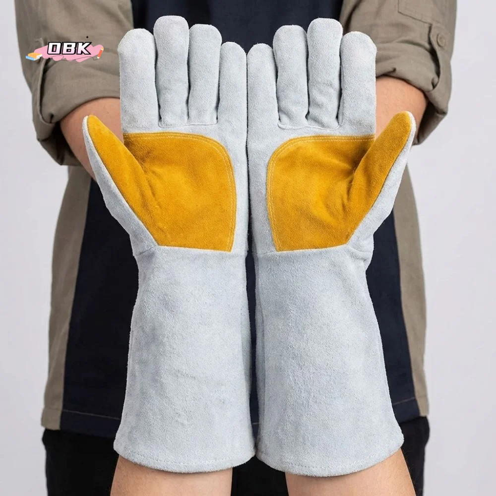 Soft Leather Heat Resistant Gloves Durable Thick Heat Insulation Leather Gloves Long Sleeve Cowhide Welding Gloves
Soft Leather Heat Resistant Gloves Durable Thick Heat Insulation Leather Gloves Long Sleeve Cowhide Welding Gloves