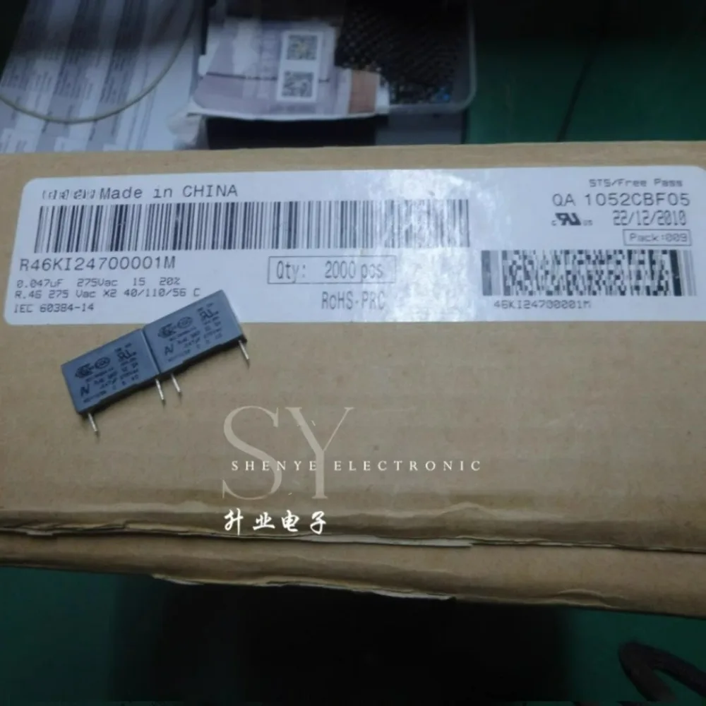 20PCS AV 0.047uf/275VAC 47nf 473 Brand new 15mm film capacitor R46KI24700001M 
20PCS AV 0.047uf/275VAC 47nf 473 Brand new 15mm film capacitor R46KI24700001M
