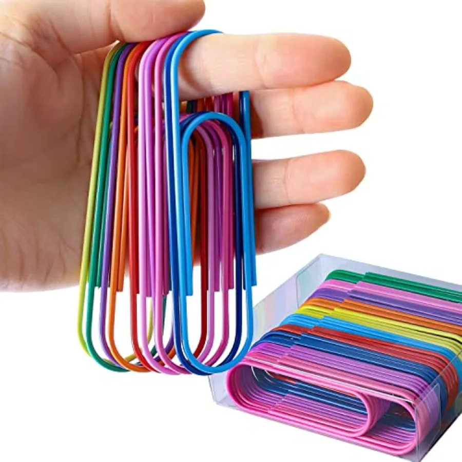 Jumbo Paper Clips, 40 Pcs 4 Inch Large Paper Clip Holder - Vinyl Coated Extra Large mega Paperclips for Office School Document
Jumbo Paper Clips, 40 Pcs 4 Inch Large Paper Clip Holder - Vinyl Coated Extra Large mega Paperclips for Office School Document