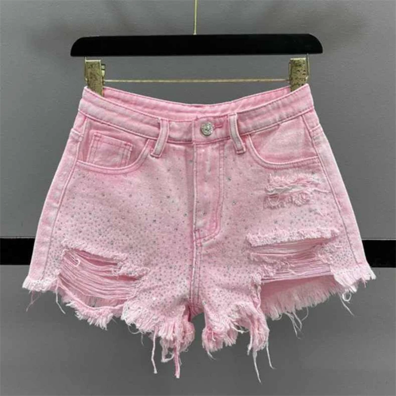 Women Clothing Summer Korean Sexy Holes Rhinestone Streetwear Denim Short Pants Female High Waist Slim Y2K Club Jeans Hot Shorts
Women Clothing Summer Korean Sexy Holes Rhinestone Streetwear Denim Short Pants Female High Waist Slim Y2K Club Jeans Hot Shorts
