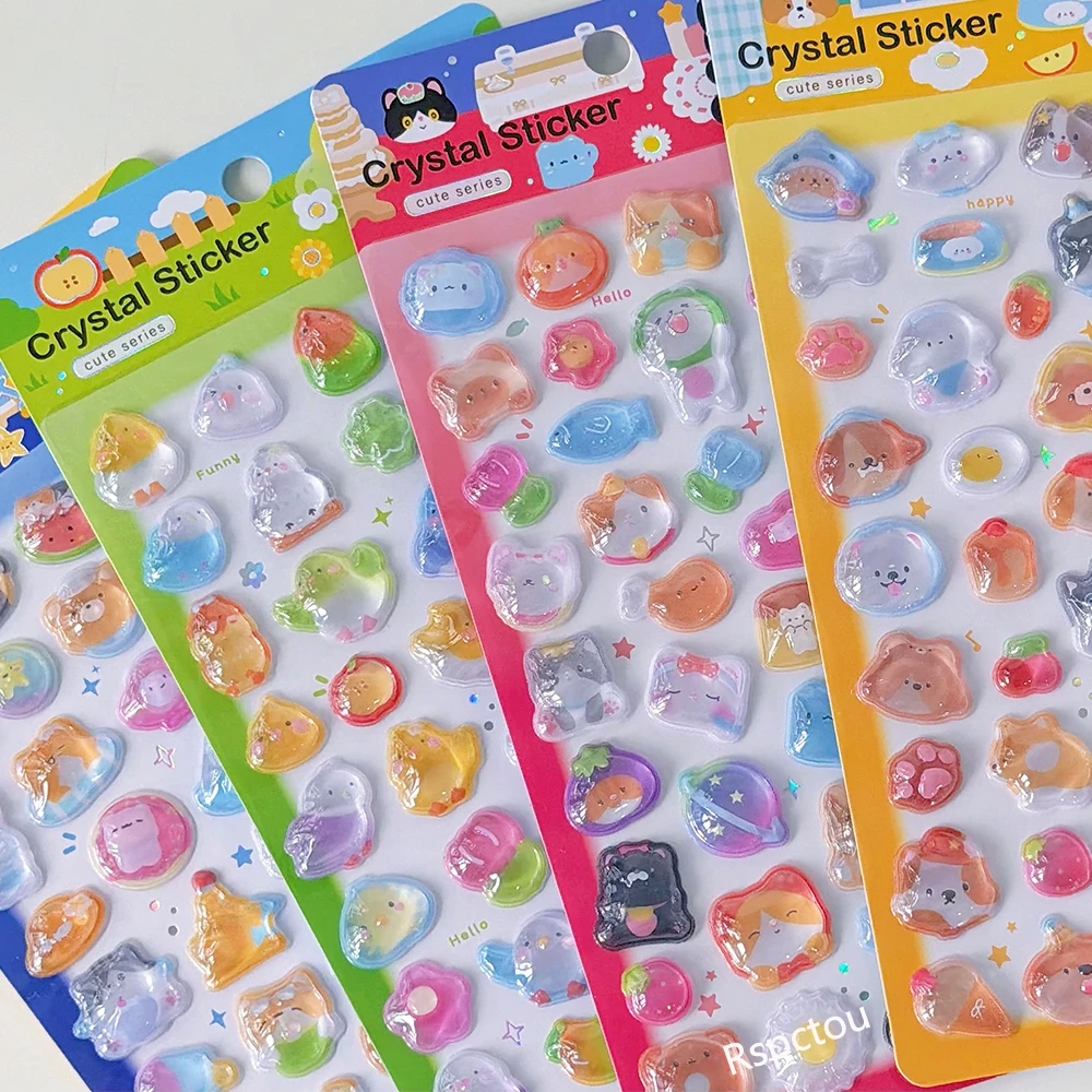 1/4pcs Kawaii Cartoon Animals Crystal Stickers Cute Cat Dog 3D Relief Sticker Waterproof DIY Luggage Phone Decoration Decals Toy
1/4pcs Kawaii Cartoon Animals Crystal Stickers Cute Cat Dog 3D Relief Sticker Waterproof DIY Luggage Phone Decoration Decals Toy
