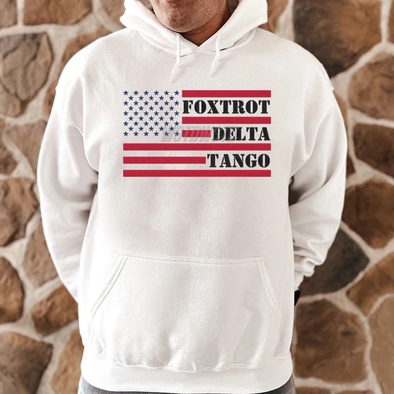 Fashion Foxtrot Delta Tango Print Hoodie For Men Winter Autumn Casual Hooded Sweatshirts Long Sleeve Loose Pocket Pullovers Tops
Fashion Foxtrot Delta Tango Print Hoodie For Men Winter Autumn Casual Hooded Sweatshirts Long Sleeve Loose Pocket Pullovers Tops