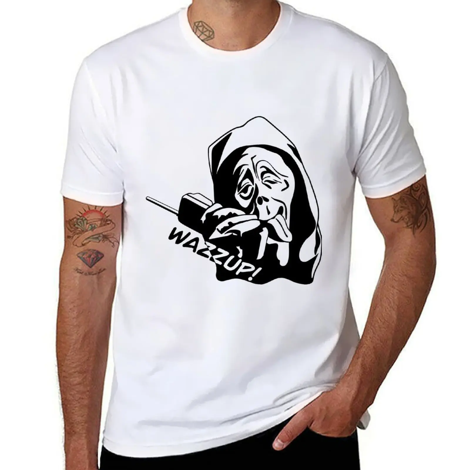 Scary Movie Wazzup Ghost Face T-Shirt anime tshirt t shirt custom print t shirt man casual T-Shirt
Scary Movie Wazzup Ghost Face T-Shirt anime tshirt t shirt custom print t shirt man casual T-Shirt