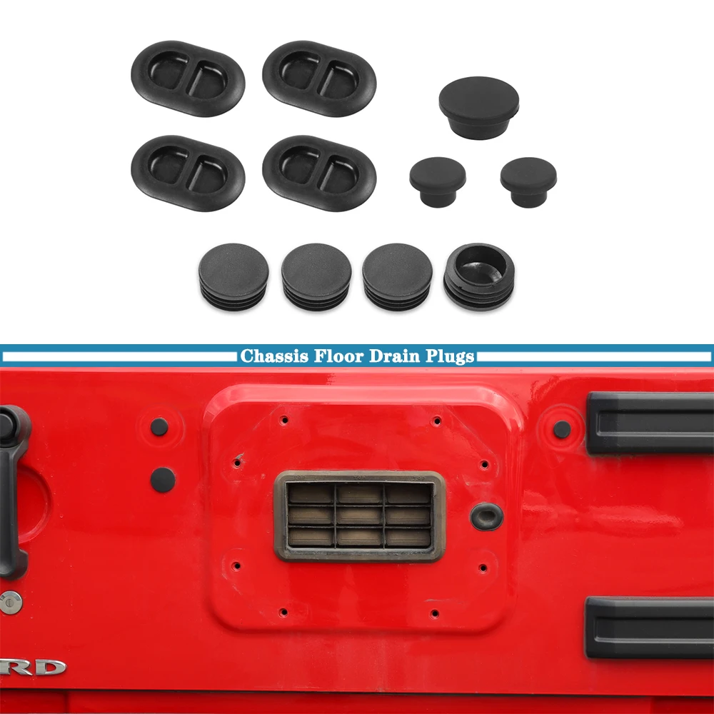 Автомобильное шасси, слив для пола, дверное отверстие, водонепроницаемая заглушка для Jeep Wrangler JK JL JT Gladiator 2007-2025, внешние аксессуары
Автомобильное шасси, слив для пола, дверное отверстие, водонепроницаемая заглушка для Jeep Wrangler JK JL JT Gladiator 2007-2025, внешние аксессуары