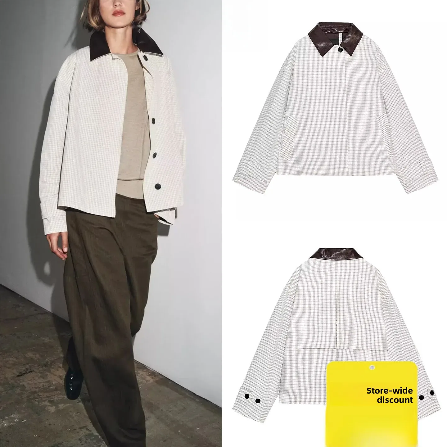 Женская модная куртка с кожаным воротником Ele ort, Новое поступление осени, воротник-стойка, верхняя одежда из другого материала
Женская модная куртка с кожаным воротником Ele ort, Новое поступление осени, воротник-стойка, верхняя одежда из другого материала