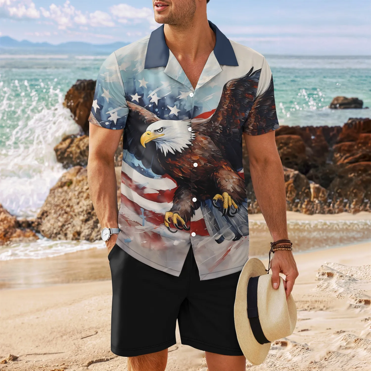 Men's Clothing America Flag Graphic Shirts 2025 New Design 3D Printed Hawaiian Beach Shirt Short Sleeve Y2k Style Vintage Eagle
Men's Clothing America Flag Graphic Shirts 2025 New Design 3D Printed Hawaiian Beach Shirt Short Sleeve Y2k Style Vintage Eagle