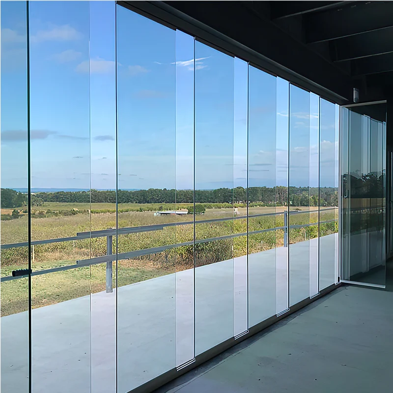 1folding door frameless sliding folding glass curtain balcony partition door aluminum stacked panoramic accordion double
1folding door frameless sliding folding glass curtain balcony partition door aluminum stacked panoramic accordion double
