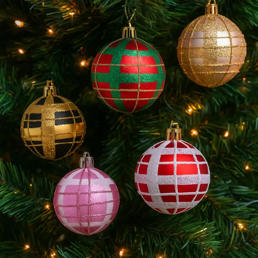 6pcs 6cm Christmas Balls Pendant Shatterproof DIY Christmas Tree Hanging Balls Painted Electroplated Merry Christmas Decor
6pcs 6cm Christmas Balls Pendant Shatterproof DIY Christmas Tree Hanging Balls Painted Electroplated Merry Christmas Decor