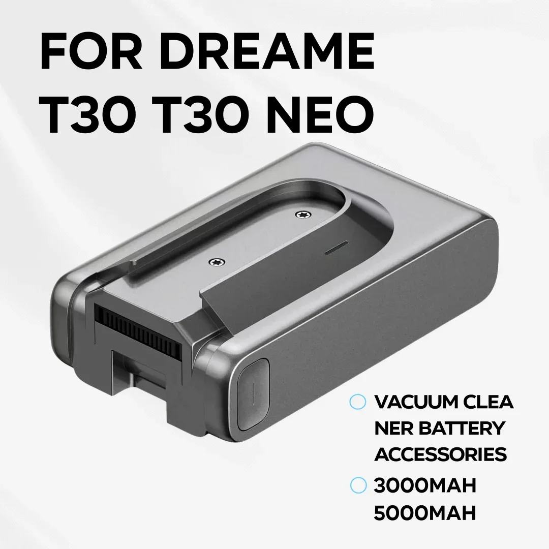Original 2900mAh Replacement Battery for Dreame T30 R20 Cordless Vacuum Cleaner Rechargeable Removable Cordless Extra Battery
Original 2900mAh Replacement Battery for Dreame T30 R20 Cordless Vacuum Cleaner Rechargeable Removable Cordless Extra Battery