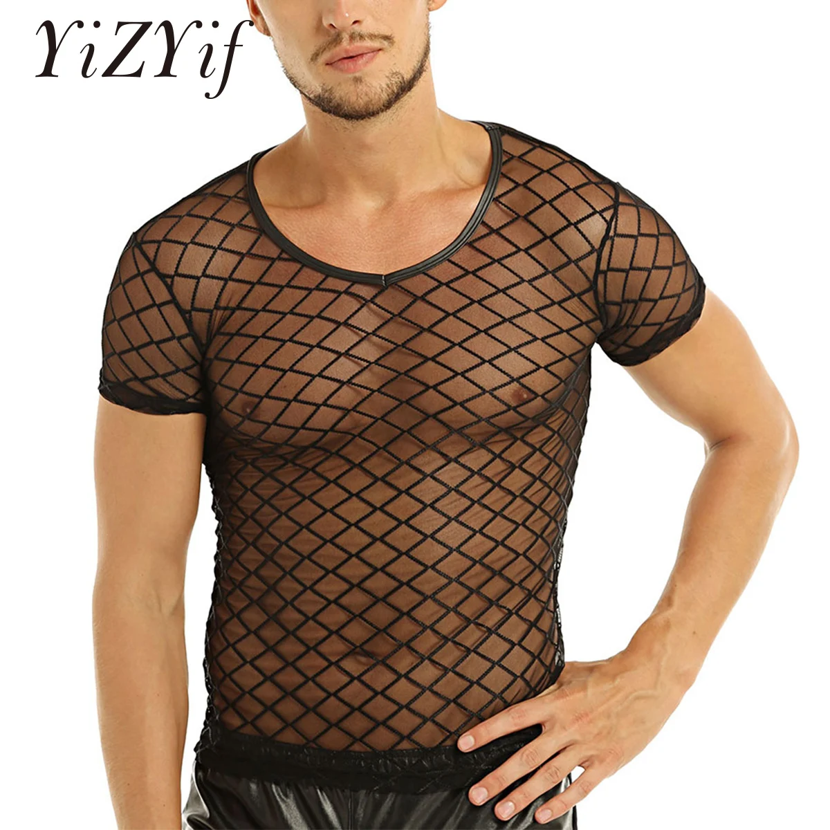 2022 Fashion Men Mesh T Shirt See Through Short Sleeve Slim Party Nightclub Wear Sexy T-shirts Top Thin Breathable Camiseta
2022 Fashion Men Mesh T Shirt See Through Short Sleeve Slim Party Nightclub Wear Sexy T-shirts Top Thin Breathable Camiseta